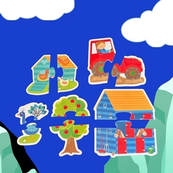 3&4 Letter Spelling Puzzles & Montessori Touch Puzzles for 3-5 yr olds like-new! - Picture 8 of 10